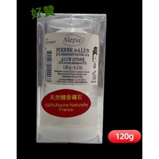 Alepia 天然體香礦石 無香精 除臭石 120g 法國製, 1個, (大)120g