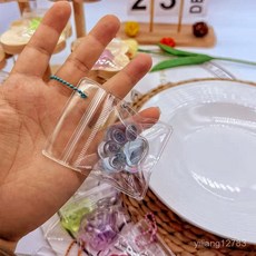 1+19고품질신상글리터캣포우쥐어짜는스트레스해소완구 부드러운실리콘수정키링 쫀득쫀득복원력감압피규어 학생인기선물아이템, 20개, 파란색 투명 바탕에 금박이 있는 고양이 발바닥 모양의