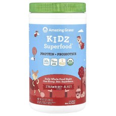 어메이징그래스 프로틴 키즈 단백질 프로바이오틱스 스트로베리 블라스트 쉐이크 255g