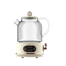 SIMDA 家用玻璃養生壺 花茶壺 多功能分體養生杯 辦公室小型燉煮燒水壺 1.2L容量, XSL-HCH01