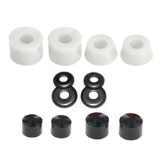 shangren PU 충격 방지 스케이트 보드 부싱 교체 독립 와셔 마모 방지 너트 트럭 재건 키트 롱 보드 재건 키트 스케이트, 하얀, 1개