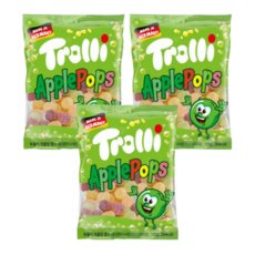 트롤리 애플향 팝스, 100g, 3개