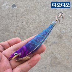 디오디오 삼봉에기 심해 갑오징어 한치 주꾸미에기 생미끼에기, 1개, 15g, 삼봉 퍼플헤드블루그린+케이무라