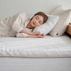 포유 자모니 고밀도 고반발 토퍼 매트리스 폼 (SS Q), 방수커버 화이트, 2mm