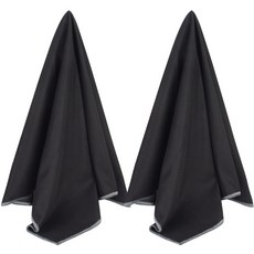 SUNLAND 고밀도 글래스 퀵타월 2p, 검정색, 1개