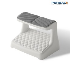 퍼백 2단 발받침대 풋레스트 책상 의자 사무실 컴퓨터 다리 받침, 고급형 그레이