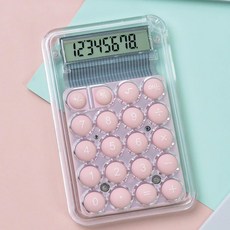 버블톡 휴대용 포켓 귀여운 투명 한손 미니 계산기