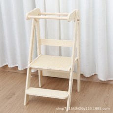 웰리노아 베싸러닝타워 공구놀이 접이식 공구놀이, 48x47x91cm, 1개, 내추럴우드