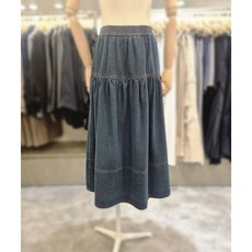 [플라스틱아일랜드] 허리밴딩 데님스커트 (PQ3DS964)
