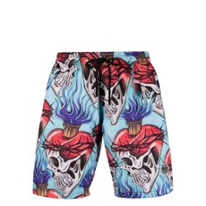 필립플레인 러브 타투 스윔 쇼츠, 블루계열+레드계열