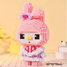 나노블럭 카피바라 귀여운 해머 블럭놀이 파우치 피규어, 1개, 26cm 마이멜로디 블록 망치 포함