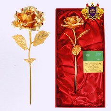 24k 금 카네이션 장미 스톤 금장미 한송이 어버이날 스승의날 로즈데이 생일 생신 기념일 축하 꽃 여자친구 선물, 1개, 블루스톤 장미