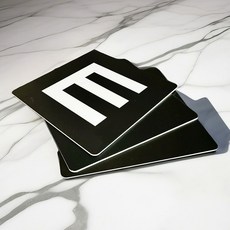 戶外E字視力卡片拉卡訓練兒童視力訓練E卡e字不反光戶外拉卡卡片, 黑底白字3張卡