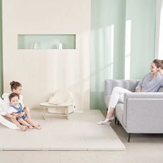 룸인어스 층간소음매트 제로 폴더 놀이방 유아 아기 매트 슈페리어 라이트그레이 140x210