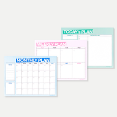 메모텍 파스텔 미니 다이어리 스티키노트 메모지 3종, 위클리, 1개