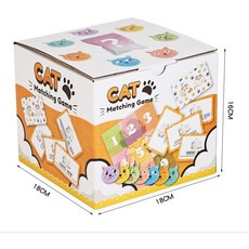 益智桌遊E2A 木製貓咪數字對對碰 趣味配對遊戲 動物積木 兒童早教 親子互動 積木玩具, 1個, 彩盒微凹（商品完整、已折扣、自用可選）