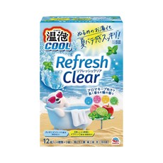 온포 리프레시 클리어 여름 입욕제 아소트 12정입 멘톨 배합 탄산 입욕제, 1개