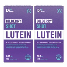 [정품 함량 97%] 빌베리 샷 루테인 마리골드 식약청인증 해썹, 2개, 120정