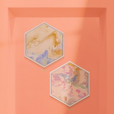 위아트 추상화 몬드리안 앙리마티스 그림 모던아트 육각 팔각 다각액자 12종, 1.디자인랩_스위트_7(육각)