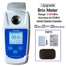 0-93% 디지털 Brix 굴절계 Brix 테스터 미터 과일 주스 음료 음료 설탕 함량 측정 장비 Suger Meter, range 0-55, 04 range 0-55_01 CHINA
