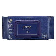 iRRMA伊兒瑪 EDI純水濕式衛生紙 80抽x4包 大尺寸 厚實 學習如廁 無香, 4個, 80張, 700g