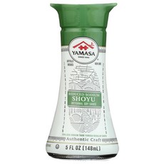 야마사 환원 나트륨 쇼유 장인 간장 비 GMO 디스펜서가 있는 유리병 5파운드 온스, 1개, 500ml