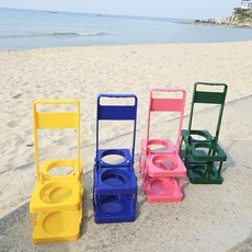 폴딩 접이식 음료 캐리어 디스펜서 트레이, 1개, 2단, 옐로우