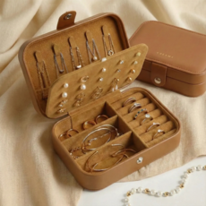 데이버스 2단 오픈형 악세사리 보관함, 1개, 브라운