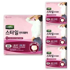 유한킴벌리 디펜드 스타일 언더웨어 여성 슬림 대, 대형, 9매, 4세트