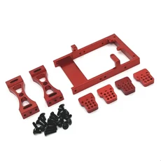 WPL 1/16 C14 금속 서보 마운트 브래킷 빔 크로스빔 쇼크 RC 자동차 키트, 01 Red, 1개