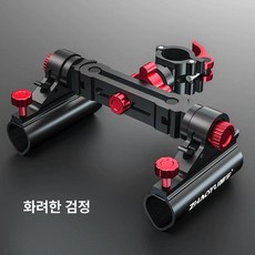 알루미늄 이중 포탑 낚시 의자 브라켓 머스코 23FQ25G 낚시용품 좌대, 낚시의자 더블 포트 품질형 블랙 기타