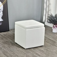 레자 수납스툴 벤치의자 30cm 긴의자 정리함 0 수납함, A. 303035cm, V. 갈색 리넨, A. 303035cm