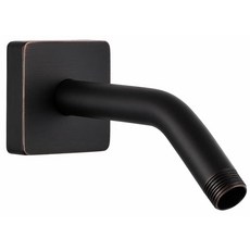G-Promise 플랜지가 있는 올 메탈 15.2cm(6인치) 샤워 암 고정 및 핸드헬드 헤드용 벽걸이 스테인리스 스틸 파이프 교체품 매트 블랙, 15.2 cm(, 기름칠한 청동