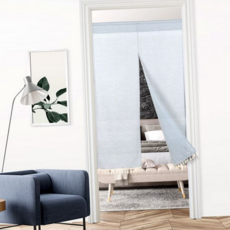 가림막 커튼 다용도 주방 중문 바란스 커튼 세탁실 인테리어 집꾸미기 파티션 줄무늬 칸막이 압축봉