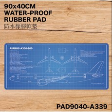 RBF A330-900 AIRBUS 桌墊 90x40CM 防水防滑滑鼠墊, 1個