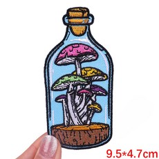 UFO 자수 패치 마운틴 캠핑 의류에 대한 패치에 철 열 접착 버섯 바느질 스티커, PE7686CT