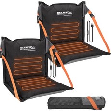 블리처스를 위한 EULANT 열선경기장 좌석등받이가 있는 USB 3레벨 블리처 의자 스포츠 및 공원용 휴대용 스타디움 시트, Black(2 Pack)