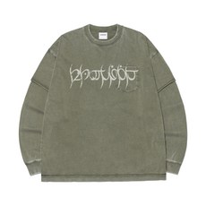 [노매뉴얼] A.R LONG SLEEVE TEE - WASHED KHAKI