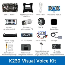 STM32 스마트 카 310 인코더 모터 초음파 개발 보드 및 로봇 2 in, 04 K230 Visual VoiceKit