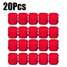 1-20PCS 빛나는 자동차 타이어 밸브 모자 형광 밤 빛나는 장식 오토바이 자전거 바퀴 노즐 방진 타이어 밸, 03 Red 20Pcs