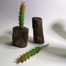 仿真植物 木頭裝飾, P57仿真多肉+木頭底座(隨機), 1套