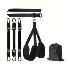 引體向上輔助拉力繩 便攜款, 1個, 黑色