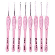 크로셰 훅 원형 뜨개질 바늘 알루미늄 홈 아트 공예 도구 플라스틱 손잡이 직조 바느질, 1개