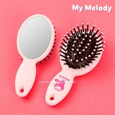 산리오 마이멜로디 타원거울 쿠션 브러쉬 C2-467859, 산리오 마이멜로디 타원거울 쿠션 브러쉬 C2-46785