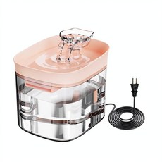 靜音流動貓咪飲水器, 粉色飲水機 USB款, 1個