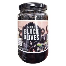 SLICED BLACK OLIVES 슬라이스 블랙올리브 스페인산 부드러운 식감, 1개, 340g