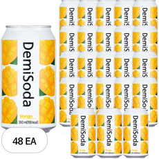 데미소다 저탄산 과즙음료 데미소다 망고, 350ml, 48개