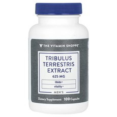 The Vitamin Shoppe 남성용 남가새(Tribulus Terrestris) 추출물 625mg 캡슐 100정, TheVitaminShoppe남성용남가새Tribulus, 1개