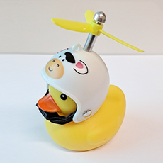 러버덕 풀세트 41종 오리벨 후미등 바이크 자전거 오토바이후미등 헬멧 프로펠러 어린이집 유치원 생일답례품, 21.젖소덕, 1개