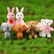 10개입 인테리어소품 장식인형 세트 2.6x2cm, No. 5 갈색 곰인형____10개